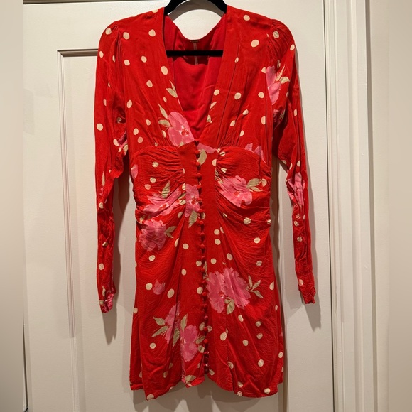 Free People Red Dress - Picture 1 of 8